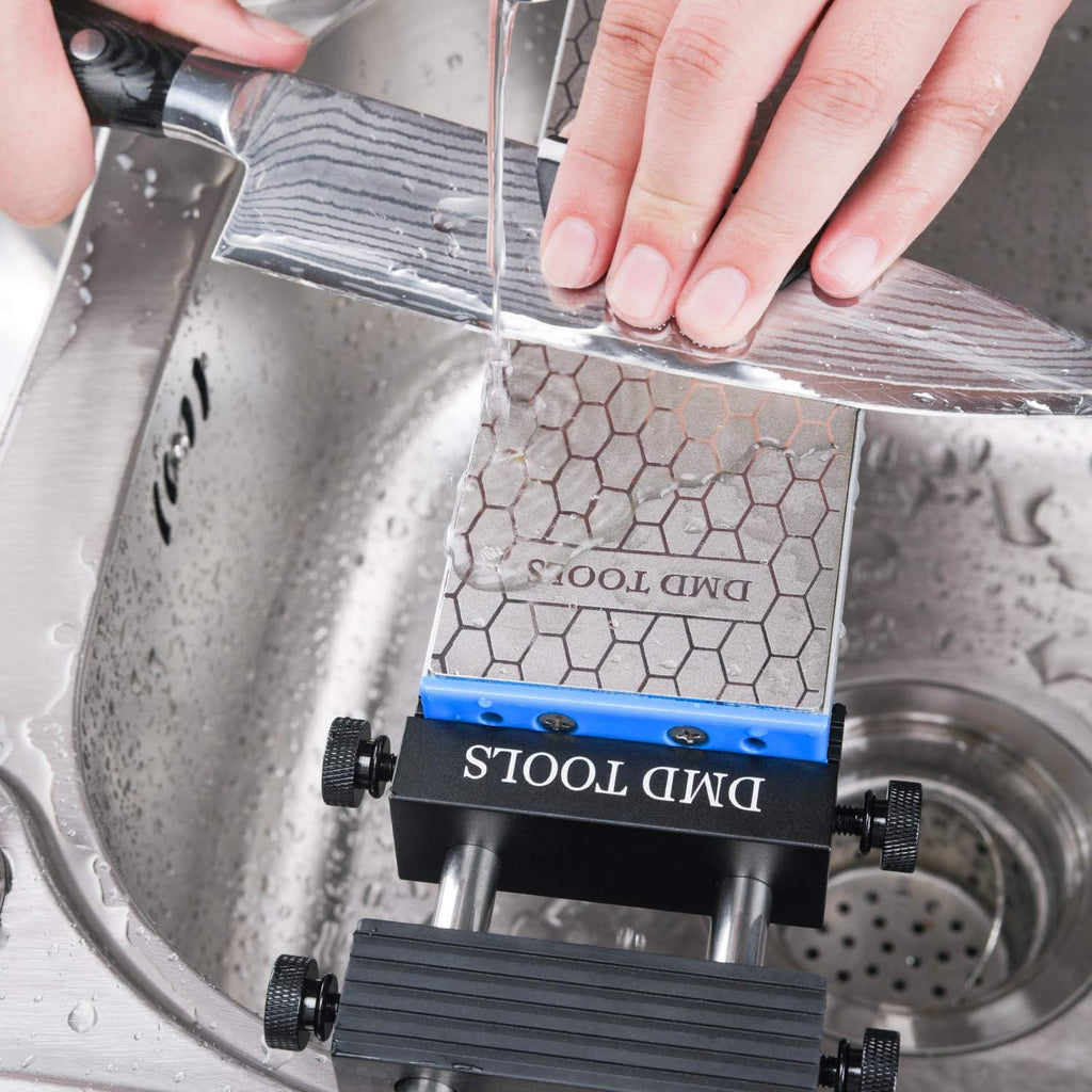 Professional Superfine Knife Sharpening Stone Set Sink Bridge Whetstone Holder, Adjustable Sharpening Stone Holder Knife Sharpeners Tool Kit for Kitchen Hunting (LONG HOLDER)