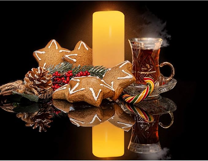 iZAN 1 PCS Outdoor Flameless LED Pillar Candle with Remote & Timer - Long Lasting Waterproof Flickering Battery Operated Electric Candle for Christmas Lantern Party Wedding Decoration 3"x8"