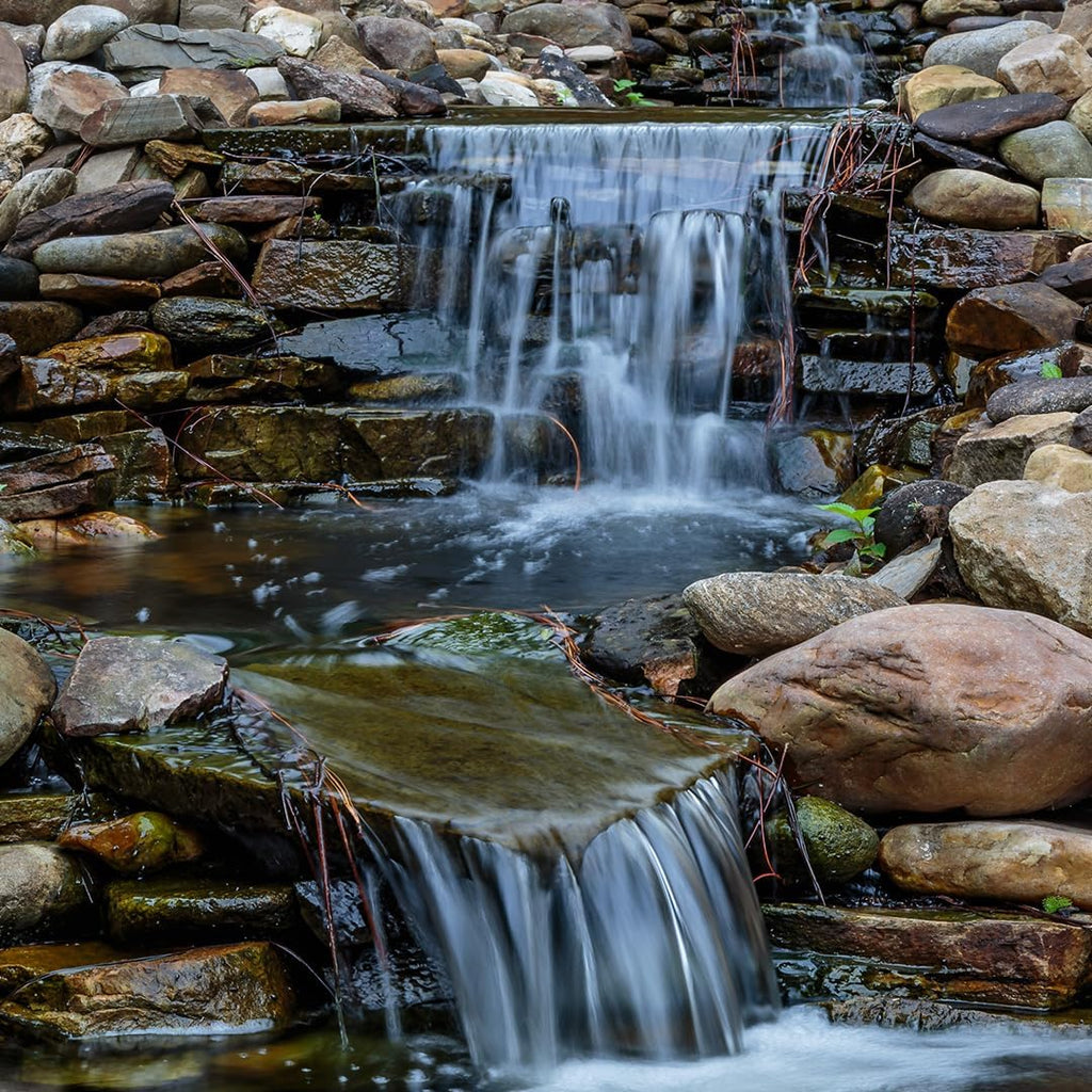 HALF OFF PONDS Pond Free Cascade 4100 Waterfall Kit with MatrixBlox, 15' x 20' EPDM Liner and 4,100 GPH Pump - PMDPB4