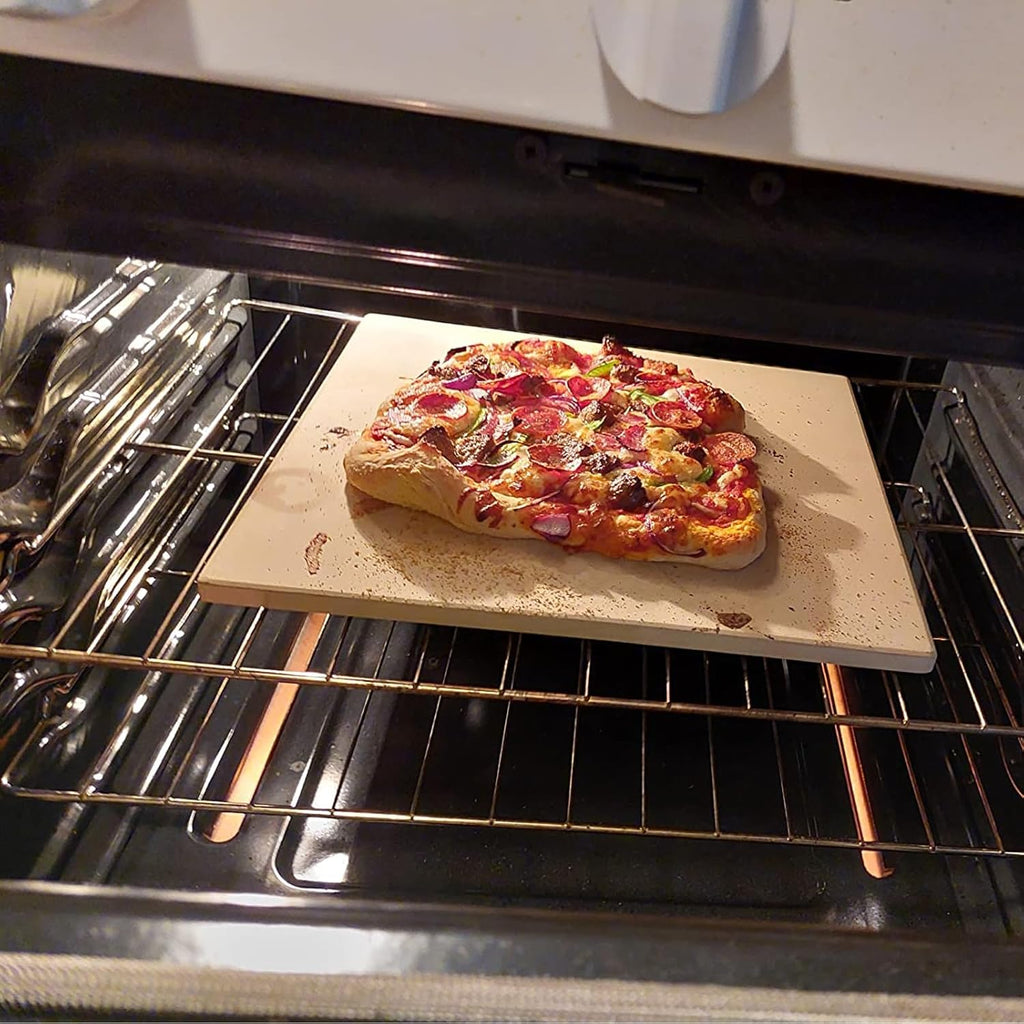 13.2" Square Pizza Stone for Ooni Karu 12 Pizza Oven, High-Quality Ceramic Grill Plate Accessories Pizza Baking Stone for Oven/Grill, Thermal Shock Resistance, Ideal for Bread and Cookie