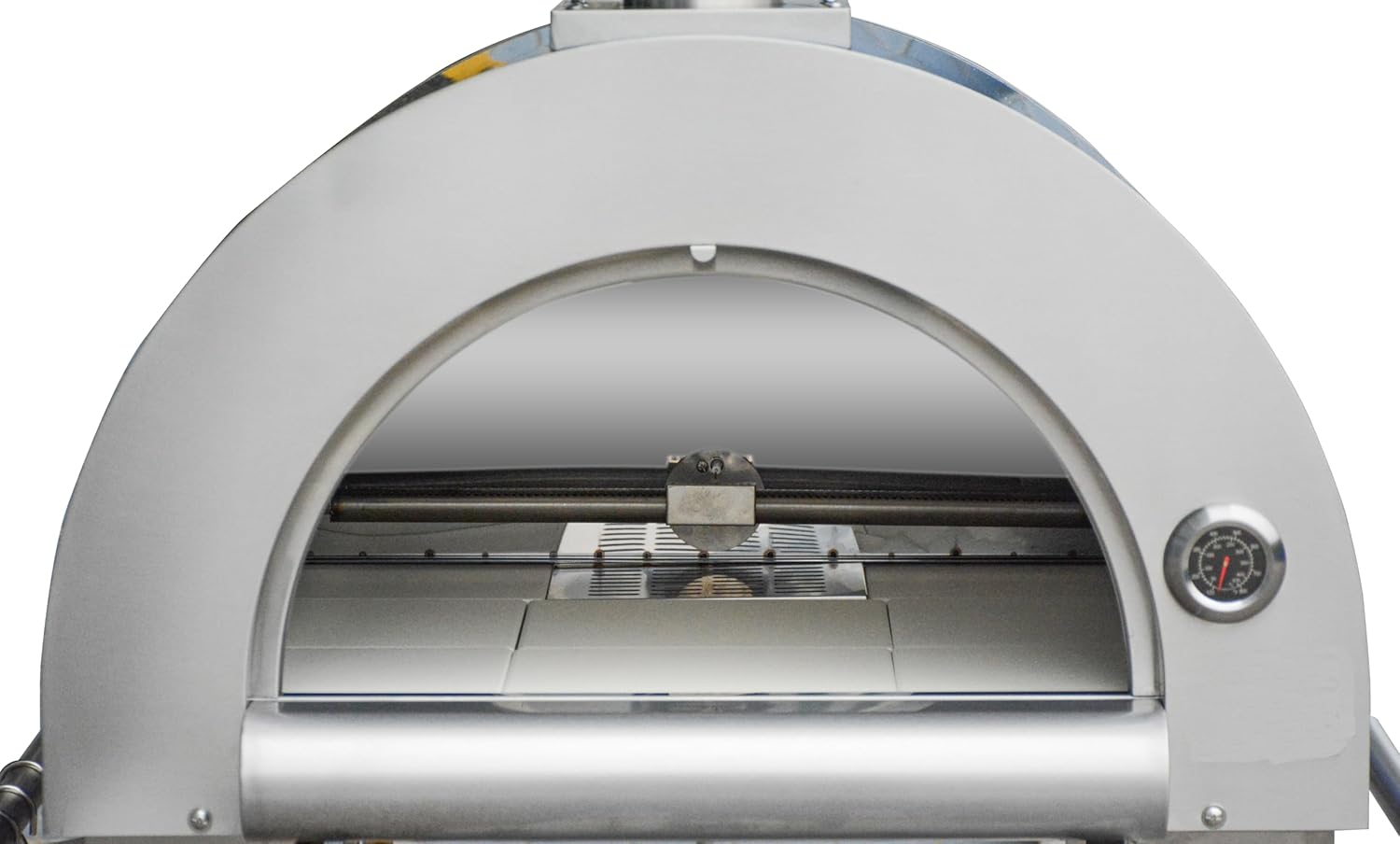 32.5 inch Propane Gas and Wood Fired Pizza Oven, Large Stainless Steel Pizza Oven for Outdoor, Backyard and Party (Silver)