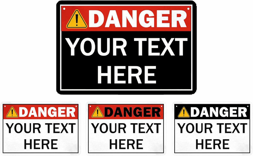 Custom Sign, Personalized Metal Signs, Customize for Office, Business, Workplace, Office, Home, Delivery Signs, Metal Sign With Your Own Image, Text,Photo, Pets, Kids Art Made in USA (Design 4)