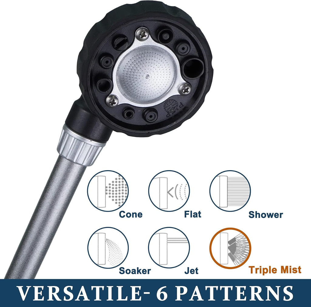 Thumb Control Watering Wand with Rotating Head Heavy Duty 22 Inch Ergonomic Sprayer Wand Adjustable Spray Garden Hose Nozzles Hanging Basket Wand with Flow Control, No Assembly Required Wand