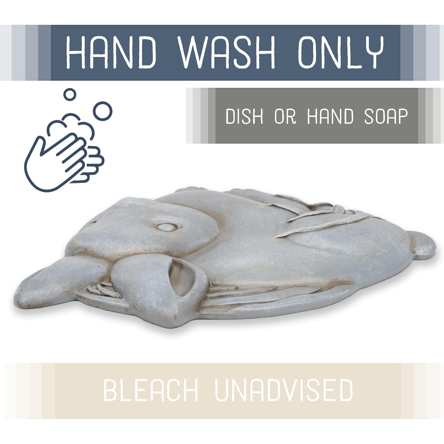 NAT & Jules Animal Character Shaped Dimensional Indoor Outdoor 11 inch Cast Resin Decorative Garden Stepping Stone, Patio, Walkway Sculpture Yard Art, Stone Grey Bunny