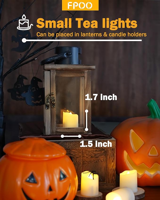 LED Tea Lights Rechargeable Candles with USB Charging Cable, 6 PCS Votive Tea Light with Remote, Flameless Flickering Warm White Tealights Candle for Halloween, Pumpkin Light, Christmas Decoration