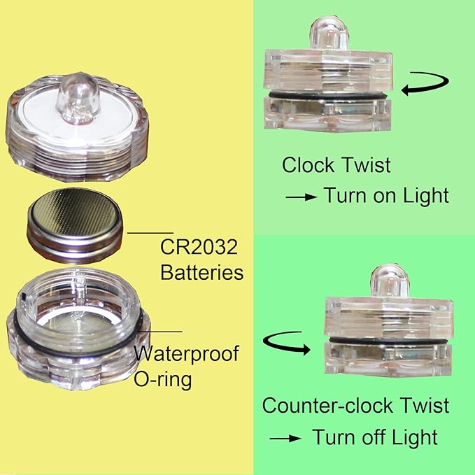 Super Bright LED Floral Tea Light Submersible Lights for Party Wedding (Purple, 60 Pack)