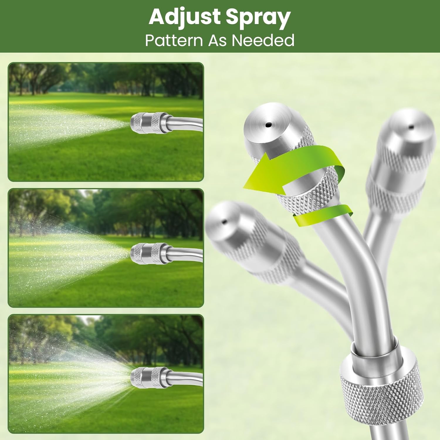 29"-44" All Metal Replacement Sprayer Wand, Suitable for 1/2" Hose Quick Connector, 1/4" & 3/8" & 1/2" Brass Barb Spray Wand, Built-in Shut Valve Stainless Steel Spray Wand (44" Sprayer Wand)