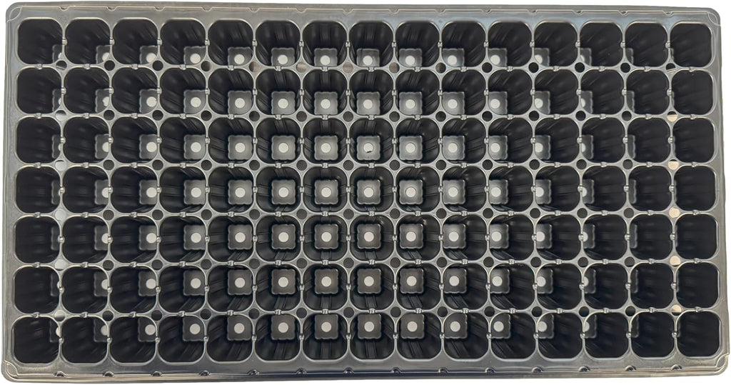 105 Cell Seedling Plastic Nursery Trays, 10 Pack, Thick Durable Germination Plug Trays, 1050 Cells Reusable Plant Propagation