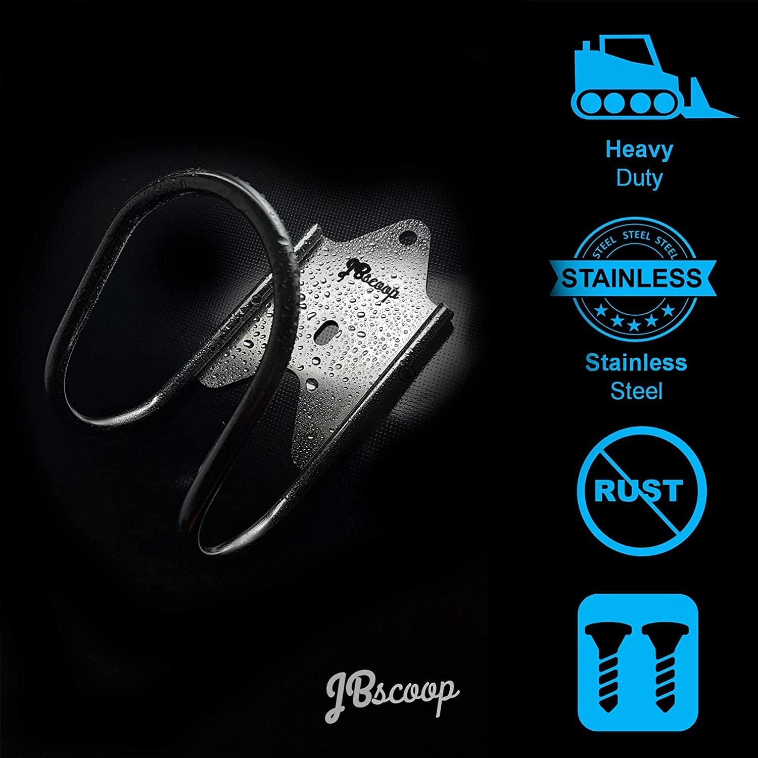 JBscoop Stainless Steel Garden Hose Hanger (Set of 2), for Garden Hose Holder, Rust Free Hose Holder Wall Mount, Heavy Duty Wall Mount Hose Hanger