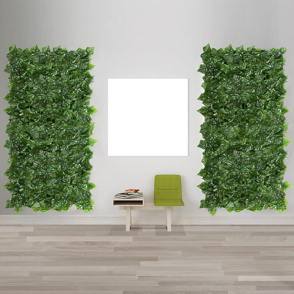 Artificial Ivy Privacy Fence Screen - 99x40in Faux Ivy Privacy Screen for Garden Outdoor (Green)