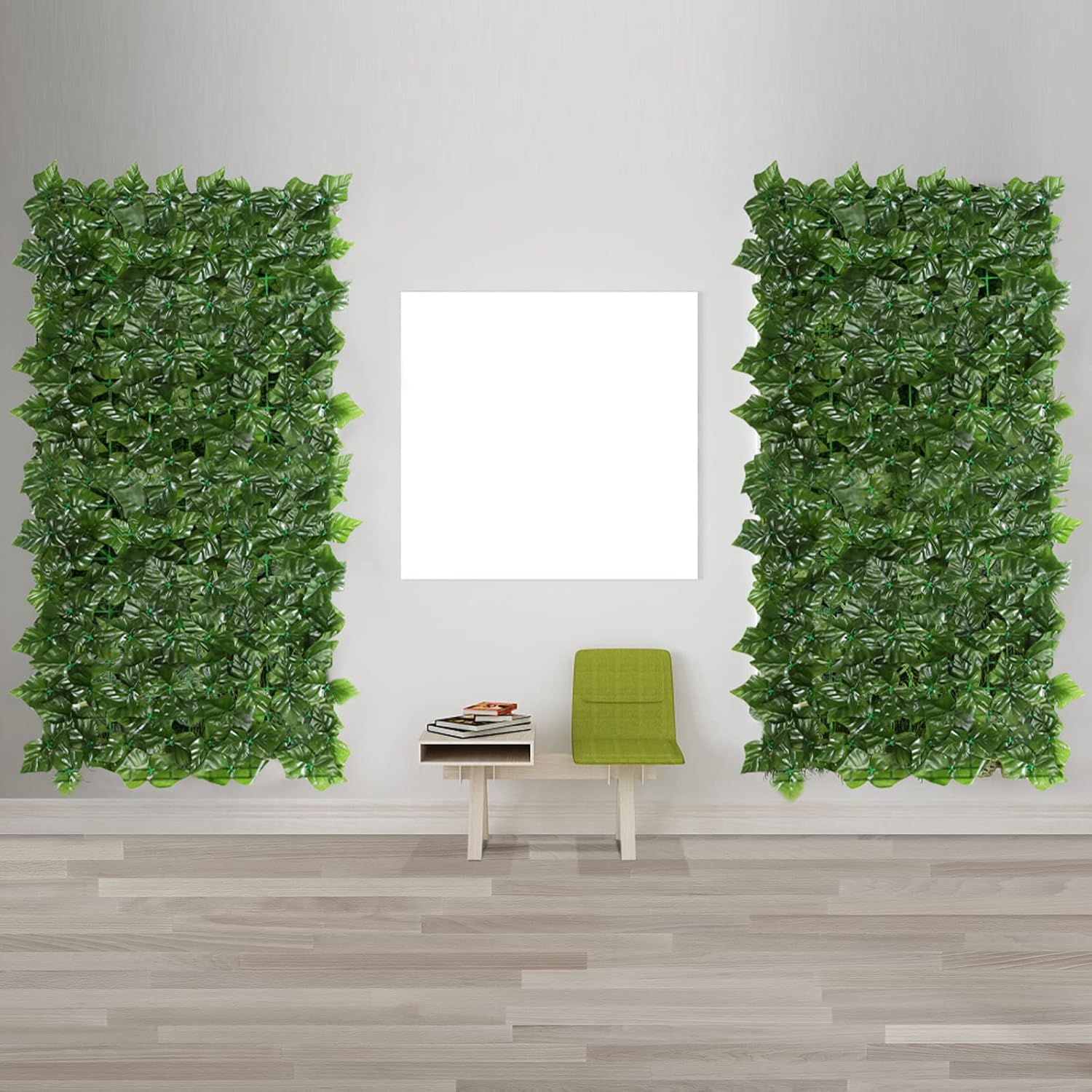 Artificial Ivy Privacy Fence Screen - 99x40in Faux Ivy Privacy Screen for Garden Outdoor (Green)