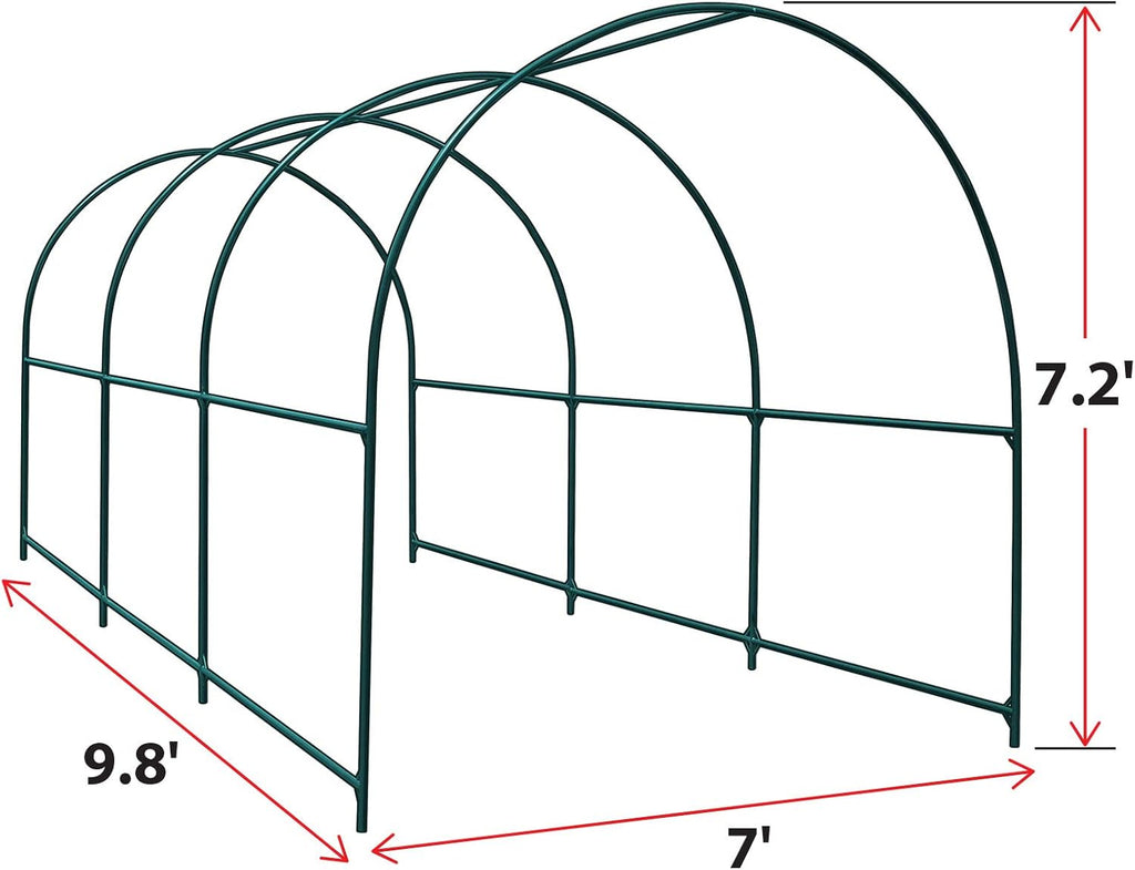 Multi-Size Large Garden Support Arch Frame Climbing Plant Arch Arbor for Flowers/Fruits/Vegetables (9.8ft x 7ft x 7.2ft)