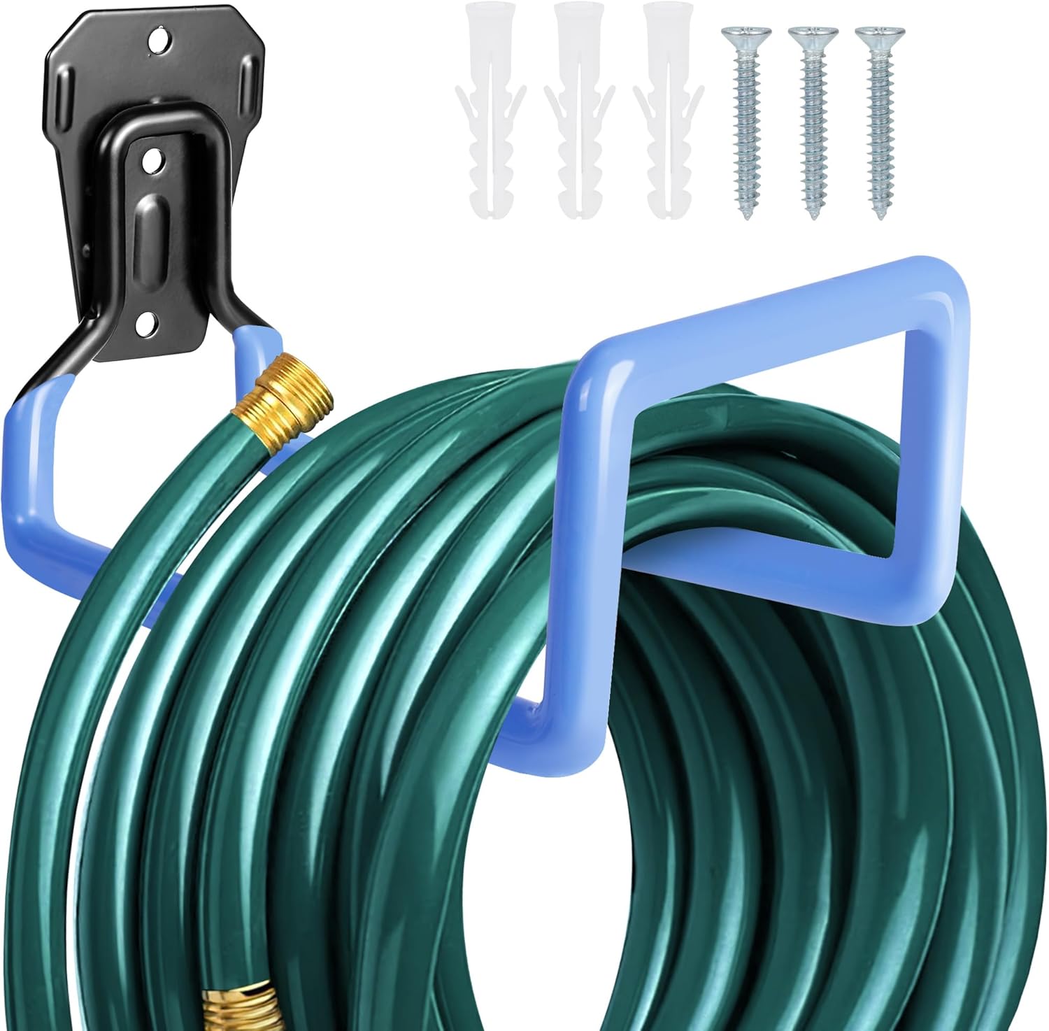 2PCS Hose Hanger Wall Mount - Metal Garden Hose Storage Water Hose Holders for Outside Heavy Duty Hose Reel for Water Hose