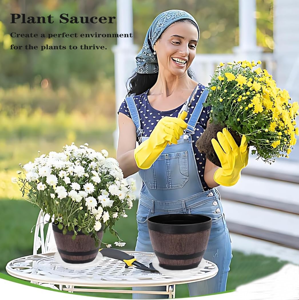 2 Pack of Clear Plant Saucer 12 inch, Clear Plastic Plant Drip Trays, Heavy Duty Plant Trays for Indoors no Holes, Plant Water Tray for Planters