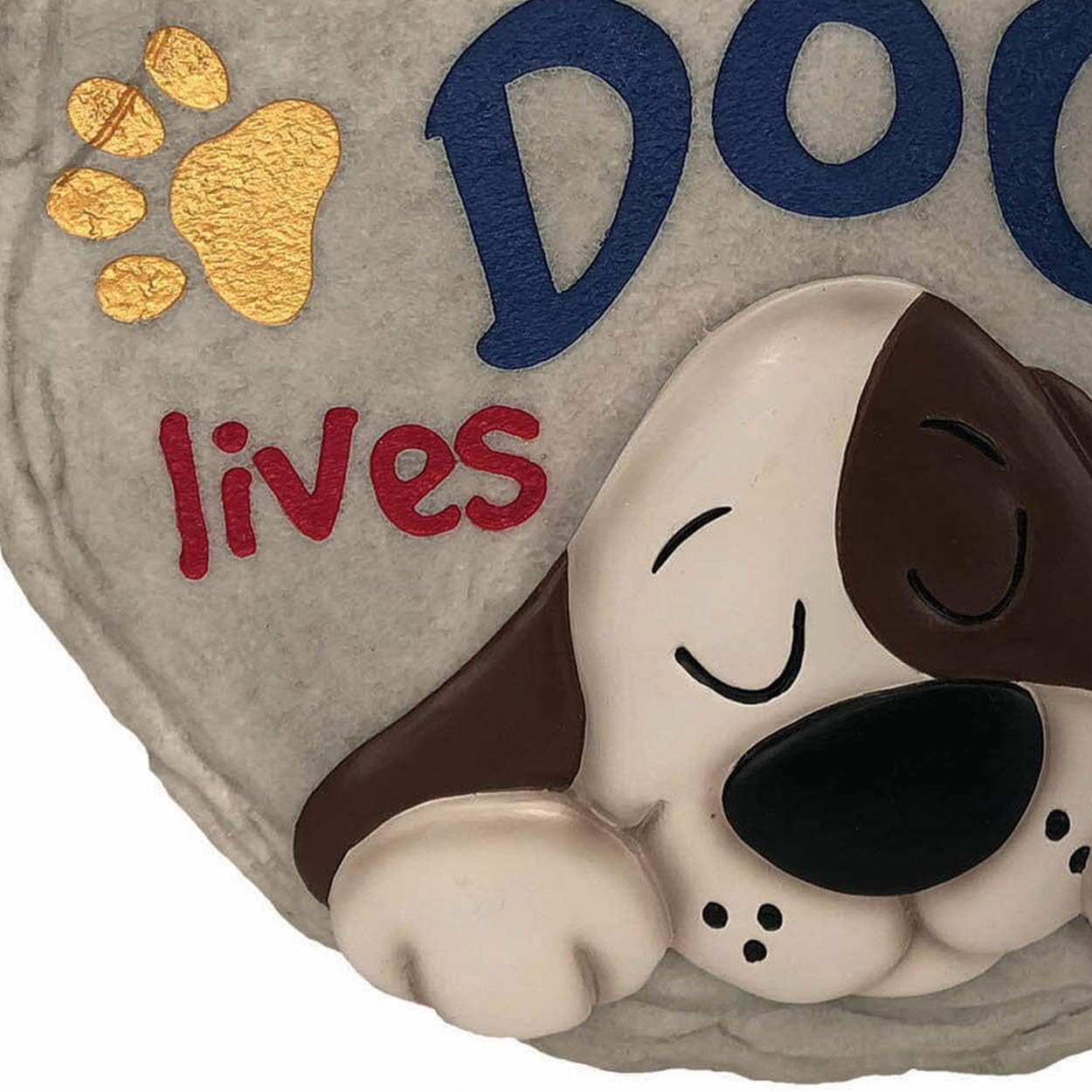 Spoontiques - Garden Décor - Spoiled Rotten Dog Stepping Stone - Decorative Stone for Garden