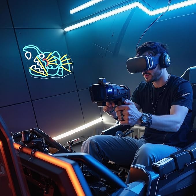 Fishing Neon Sign Dimmable Blue Fish Neon Signs for Wall Decor LED USB Powered Neon Light Sign for Fishing Gear Store Yacht Bedroom Scared Restaurant Man Cave Decoration Birthday Gifts