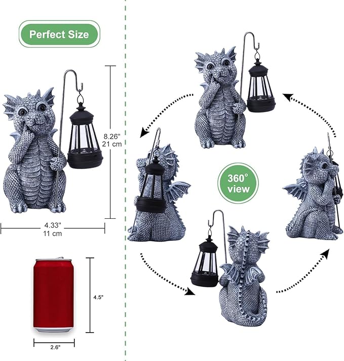 Garden Decor Solar Statues for Mom Grandma Birthdays for Women Sister Wife Lady - Front Patio Balcony Yard Art Lawn Ornaments Porch Outdoor Outside Decorations