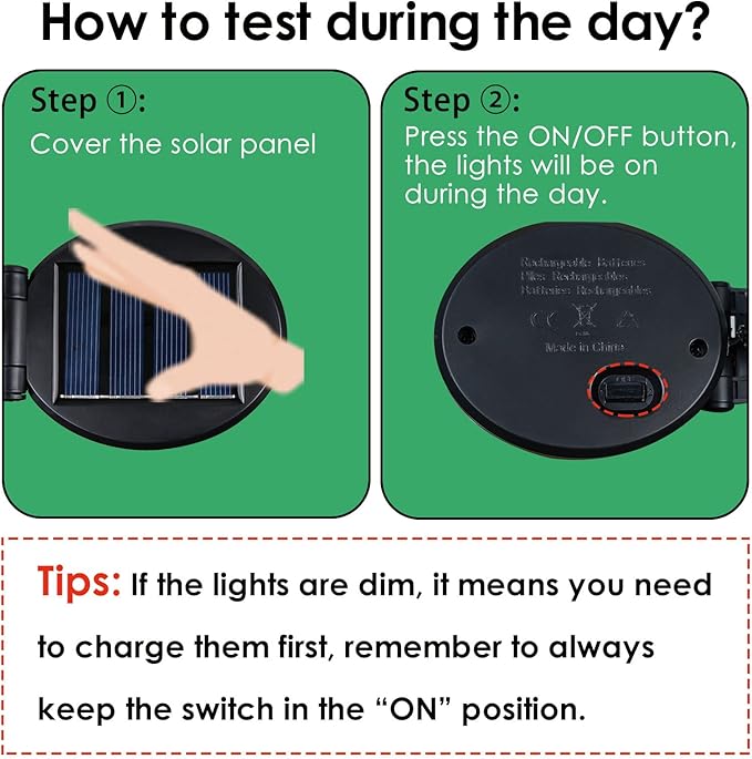 OZS Warm White ⇋ Cool White RGB Color Changing 6Pack 48LED Solar Garden Lights - Solar Lights Outdoor, Solar Firefly Lights, Sway by Wind, Fairy Lights Waterproof for Garden Patio Pathway Decoration