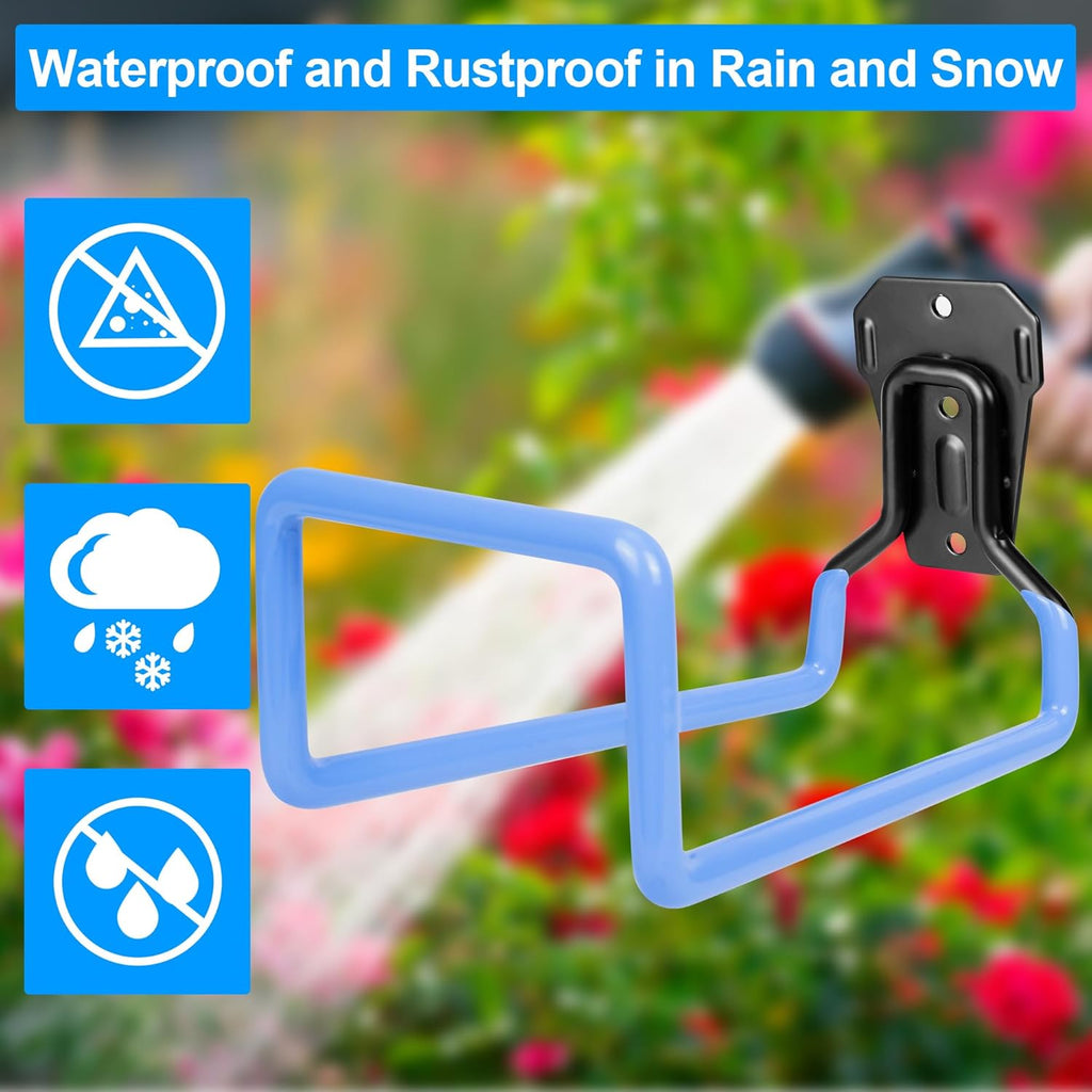2PCS Hose Hanger Wall Mount - Metal Garden Hose Storage Water Hose Holders for Outside Heavy Duty Hose Reel for Water Hose