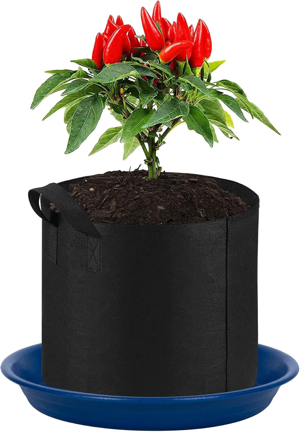 Plant Saucer Pot Tray 10 inch, 2 Packs Plant Drainage Trays, Plastic Flower Planter Saucers and Drip Trays for Indoors, Heavy Durable Plant Plate Water Catcher (Blue)