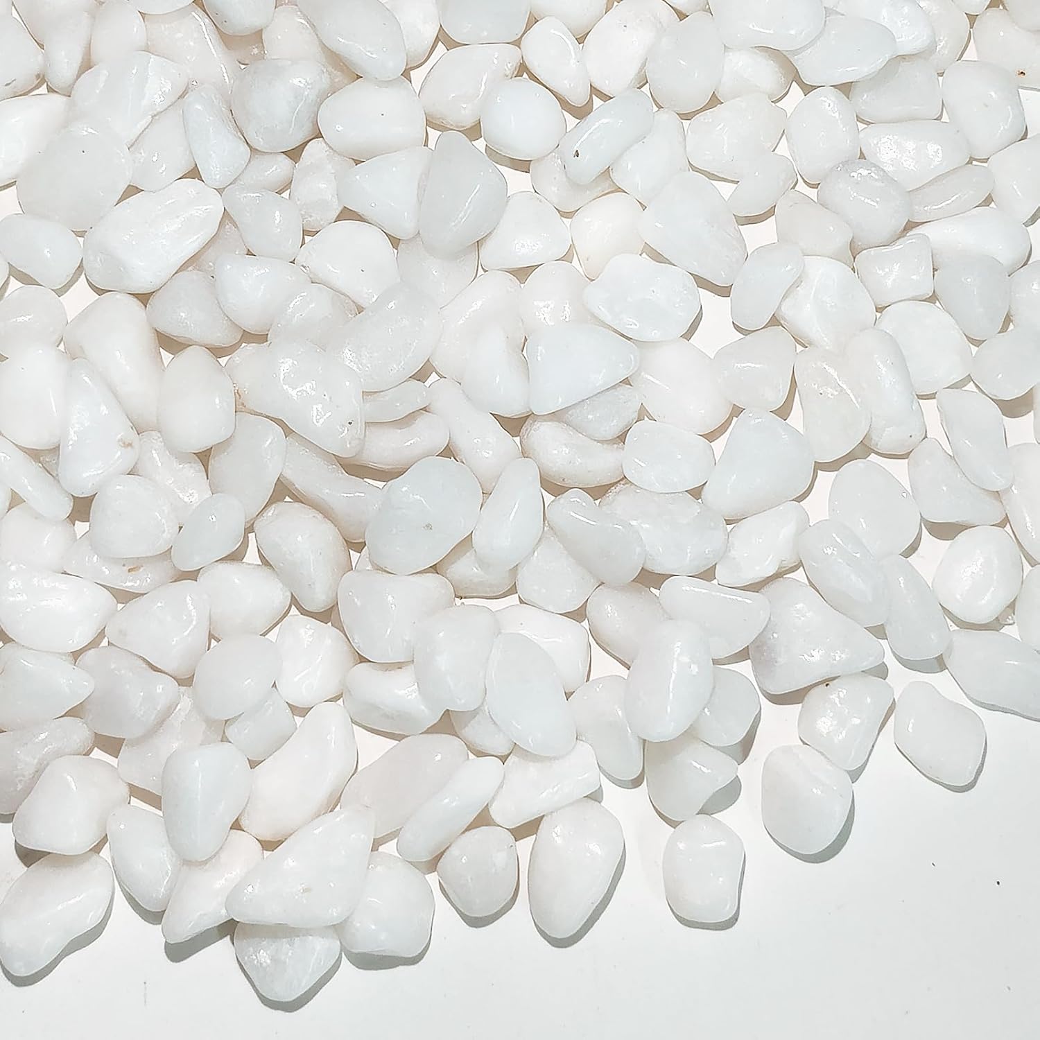 10 lbs White Pebbles for Indoor Plants, 3/8 Inch Decorative White Stones. Polished River Rocks for Potted Plants Vase Cactus Bird Bath and Outdoor Garden Landscaping