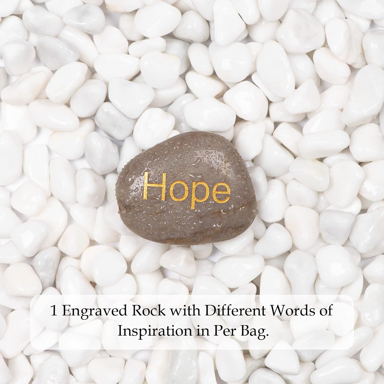 11lbs White Natural River Rocks, Polished Pebbles for Plants Garden, 0.3-0.8 inch Decorative White Stones, Ideal for Fish Tank, Vases, Crafting, Home Decor and Garden Landscaping Rocks,White