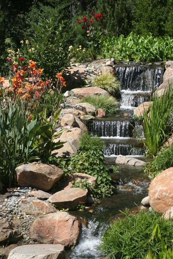 HALF OFF PONDS Pond Free Cascade 4100 Waterfall Kit with MatrixBlox, 15' x 25' PVC Liner and 4,100 GPH Pump - PVCPMDPB0