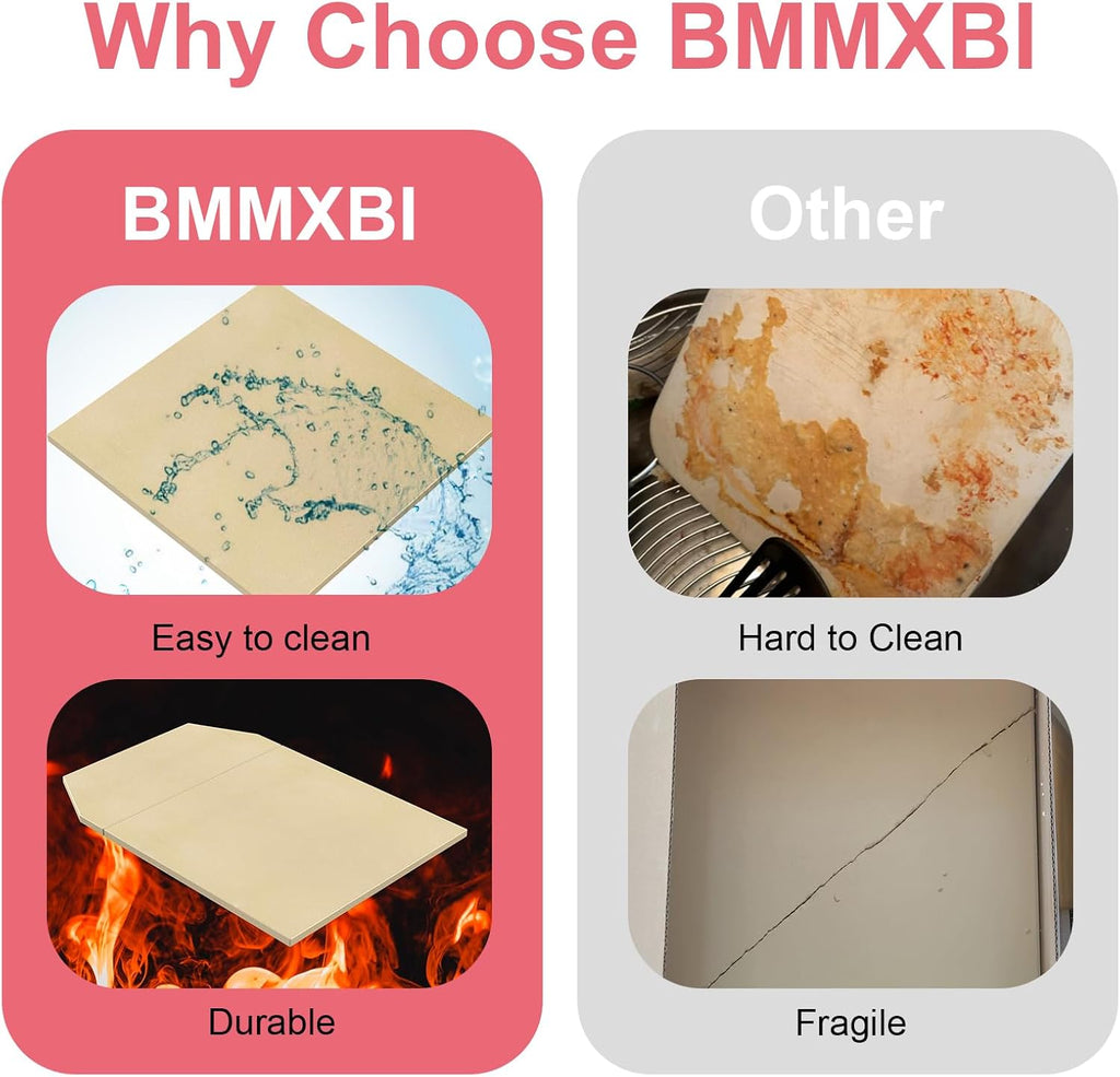 Pizza Stone Replacement for Ooni Karu 16 Multi-Fuel Pizza Oven, Heavy Duty Ceramic Grill Plate Accessories Pizza Baking Stone for Oven/Grill, Thermal Shock Resistant