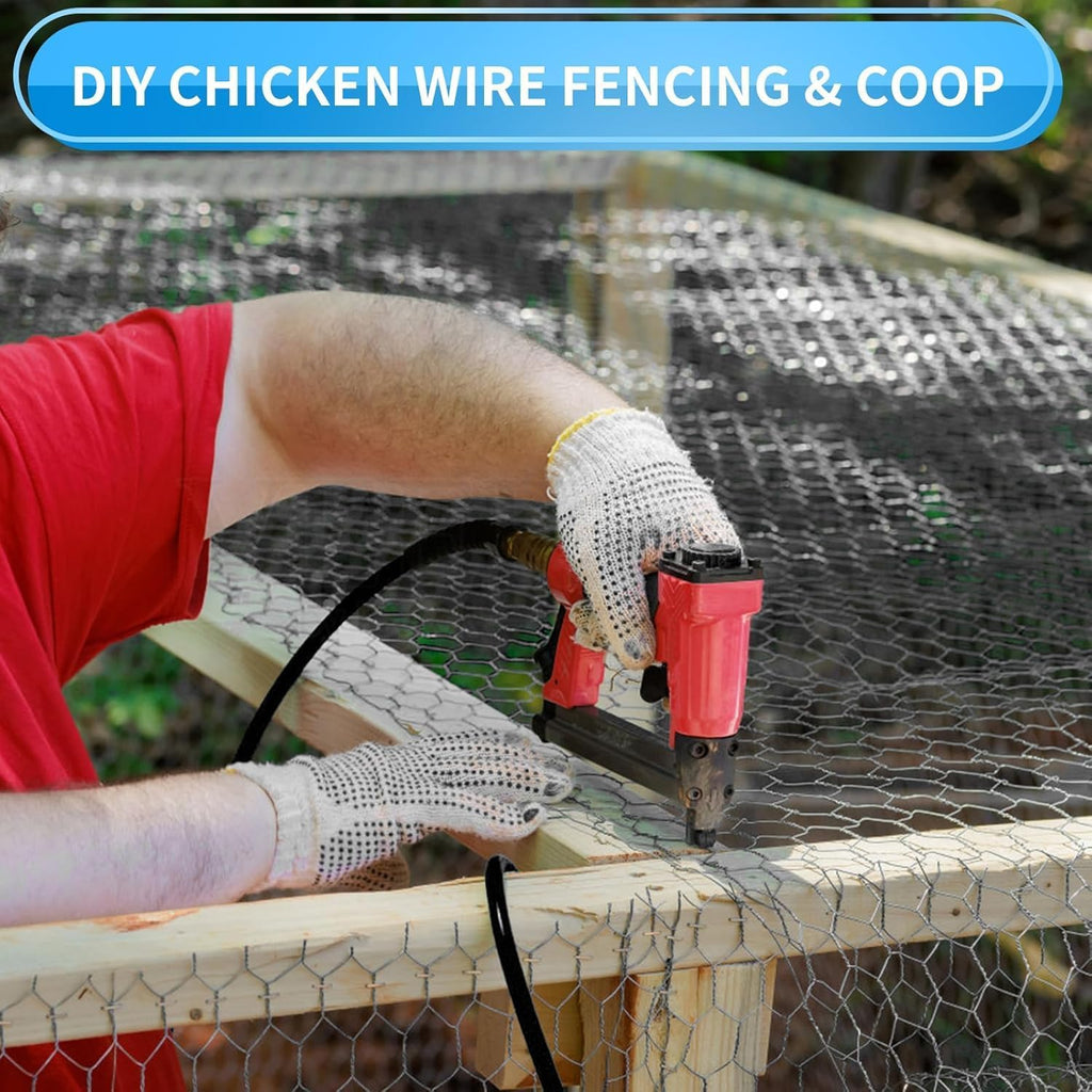 48'' x 50' Black Chicken Wire Fencing, 1 inch Chicken Wire and 20 Gauge Poultry Netting, Garden Mesh Fence Roll for Floral Arrangements/Crafts/Farm/Livestock/Pet Protection