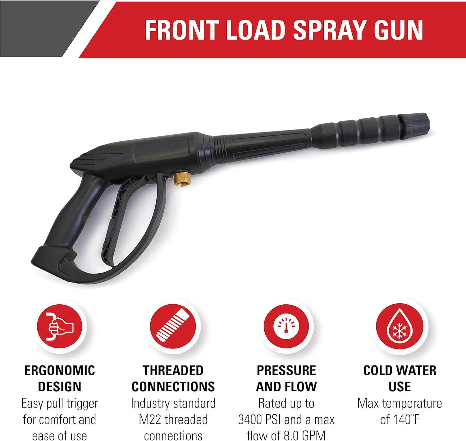 Simpson Cleaning 80147 Universal Pressure Washer Gun for Cold Water Use up to 3400 PSI