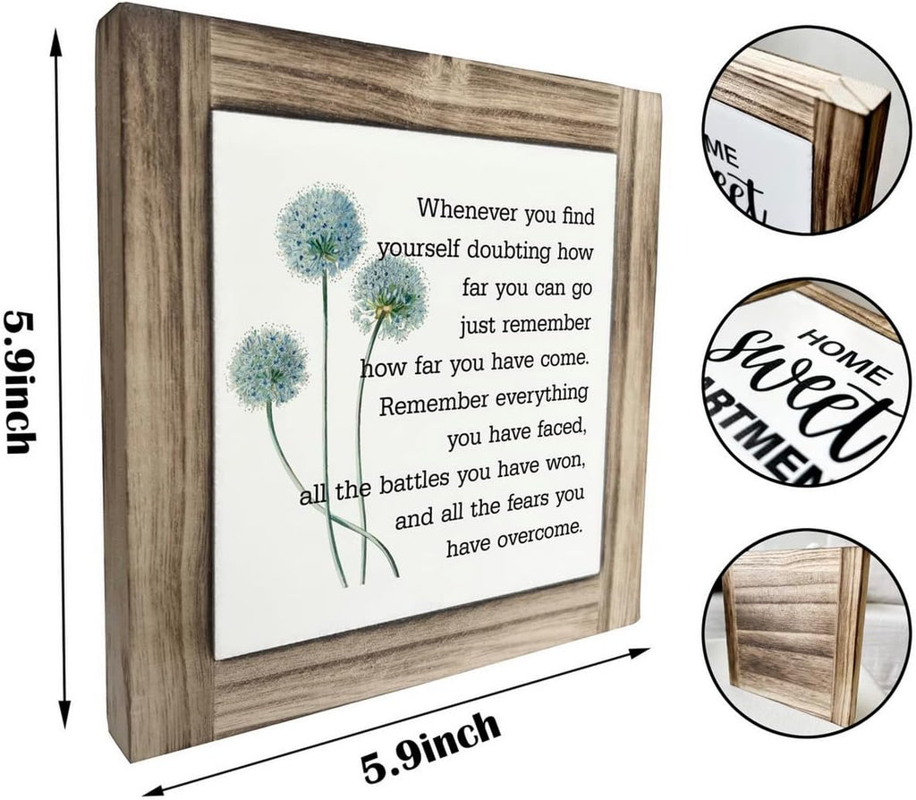 Inspirational Quote Wood Plaque Sign, Be Brave Sign, Whenever You Find Yourself... Box Wood Plaques Desk Décor, Motivational Box Wood Sign, Graduation Decor Gift, Inspirational Quotes Gift