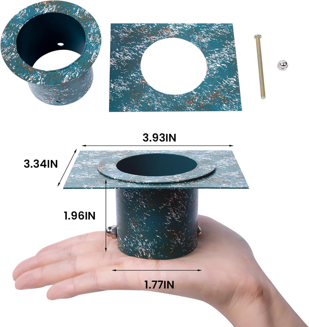 Rain Chain for Gutters with Adapter, Not RustWrought Iron Rain Chains Set 8.5 Ft, Gotta Drain with Anchoring Stake, 14 Cups, 1 Hook, Adjustable Gutter Downspout for Outdoor(Green)