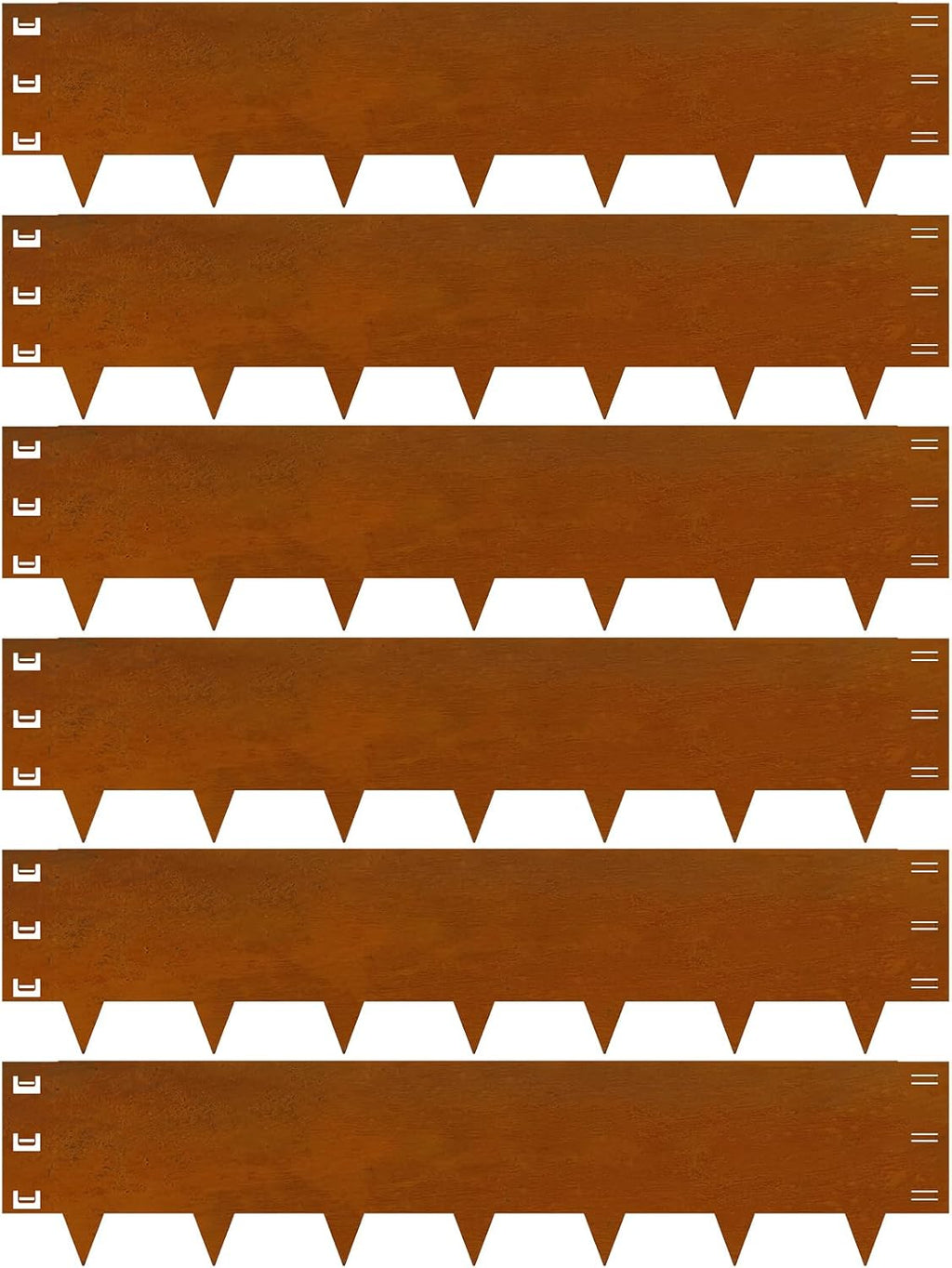 Cor-Ten Steel Landscape Edging 12 Inch,20Ft 6-Pack Rust-Resistant Metal Landscape Edging,Steel Edging for Landscaping,Yard,Garden,Lawn