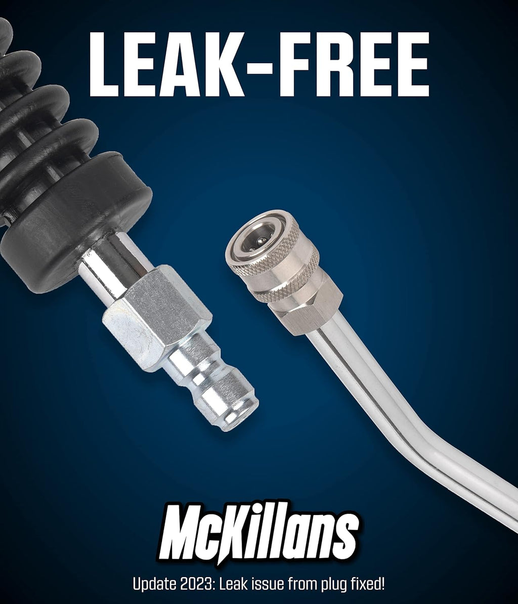 McKillans® Car Pressure Washer Extension Wand - Power Washer Wand Extension for Car Wash - Short Pressure Washer Wand Replacement - Pressure Washer Accessories & Attachments - 1/4” Quick Connect Plug