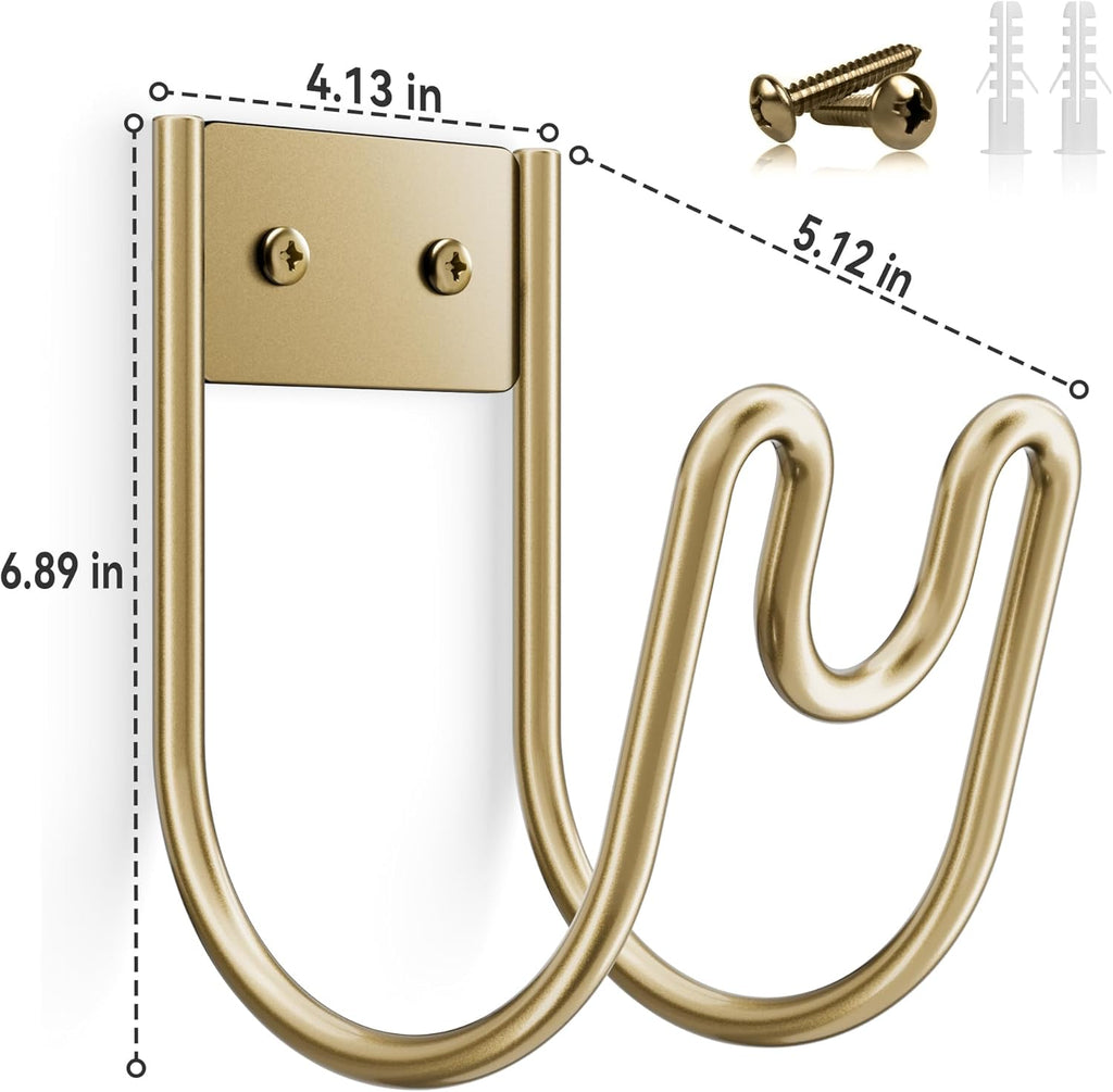 Bronze Metal Garden Hose Holder - Wall Mounted Heavy Duty Hose Hanger for Water Hose Extension Cords Vacuum Hose