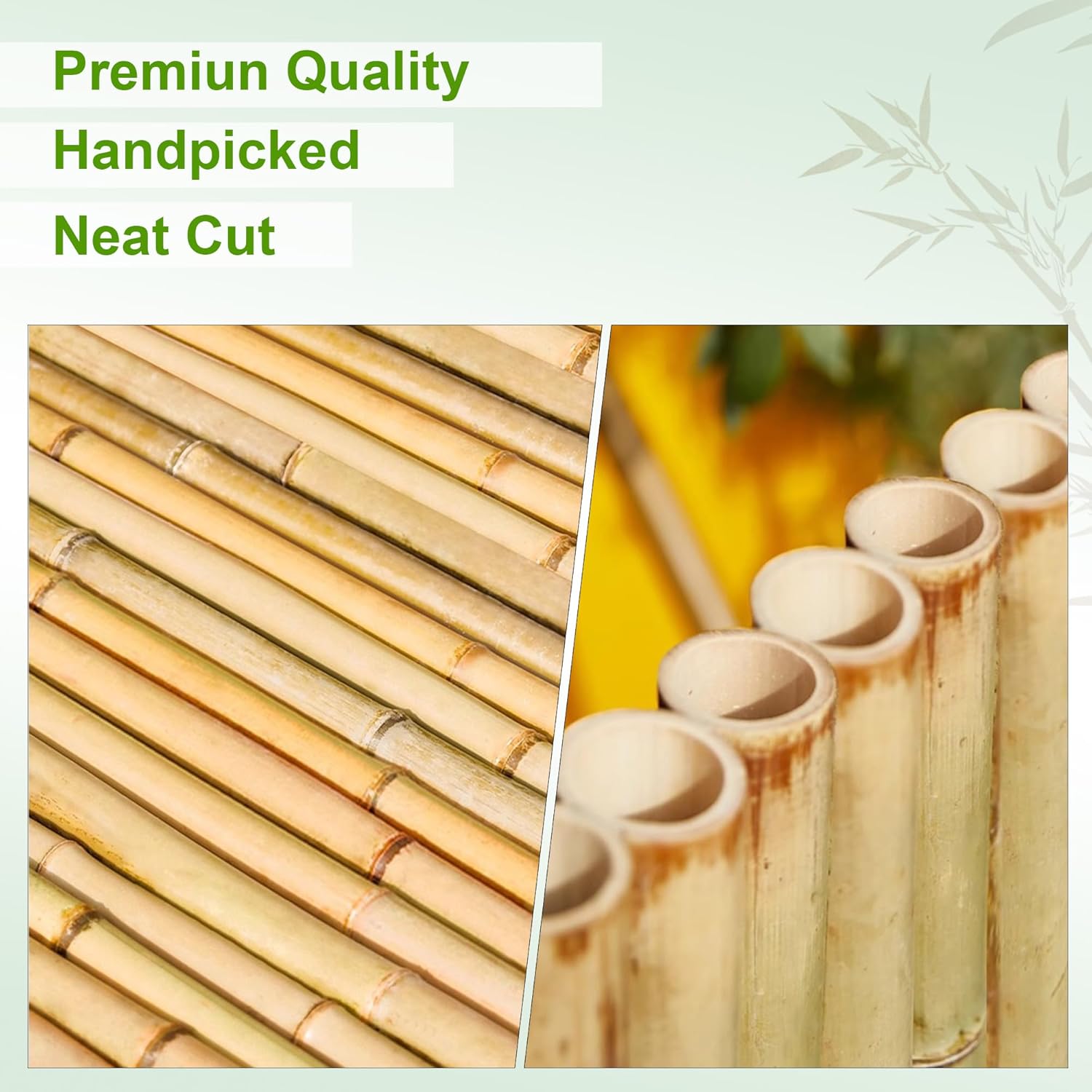 Bamboo Fence 4 ft H x 8 ft L x 0.75 in D, Natural Bamboo Privacy Screen 4 Feet High, Outdoor Or Indoor Divider Decorative Fence Rolls for Patio, Balcony, Garden and Border Pool