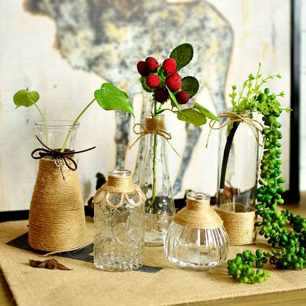 1100 Ft Natural Jute Twine String 2mm 3ply Thin Ribbon Hemp Twine for Craft Plant Gift Wrapping Christmas Handmade Arts Decoration Packing String Bulk (1100 Ft (330M))