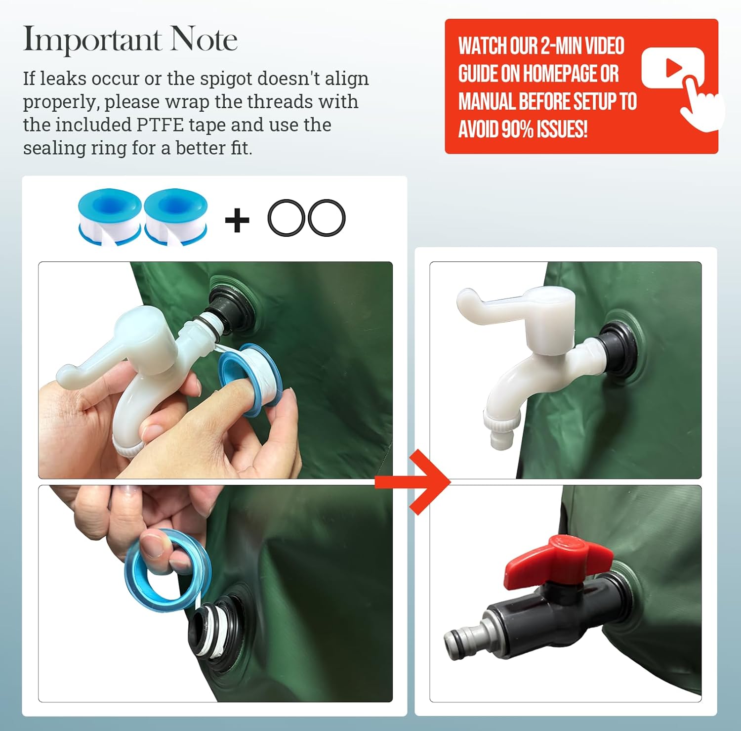 100 Gallon Collapsible Rain Barrel, SKM Portable Rain Water Collection Barrel for Garden/Outside/Lawn, PVC Rainwater Collection System Water Tank Storage Container with Spigots & Overflow Kit, Green