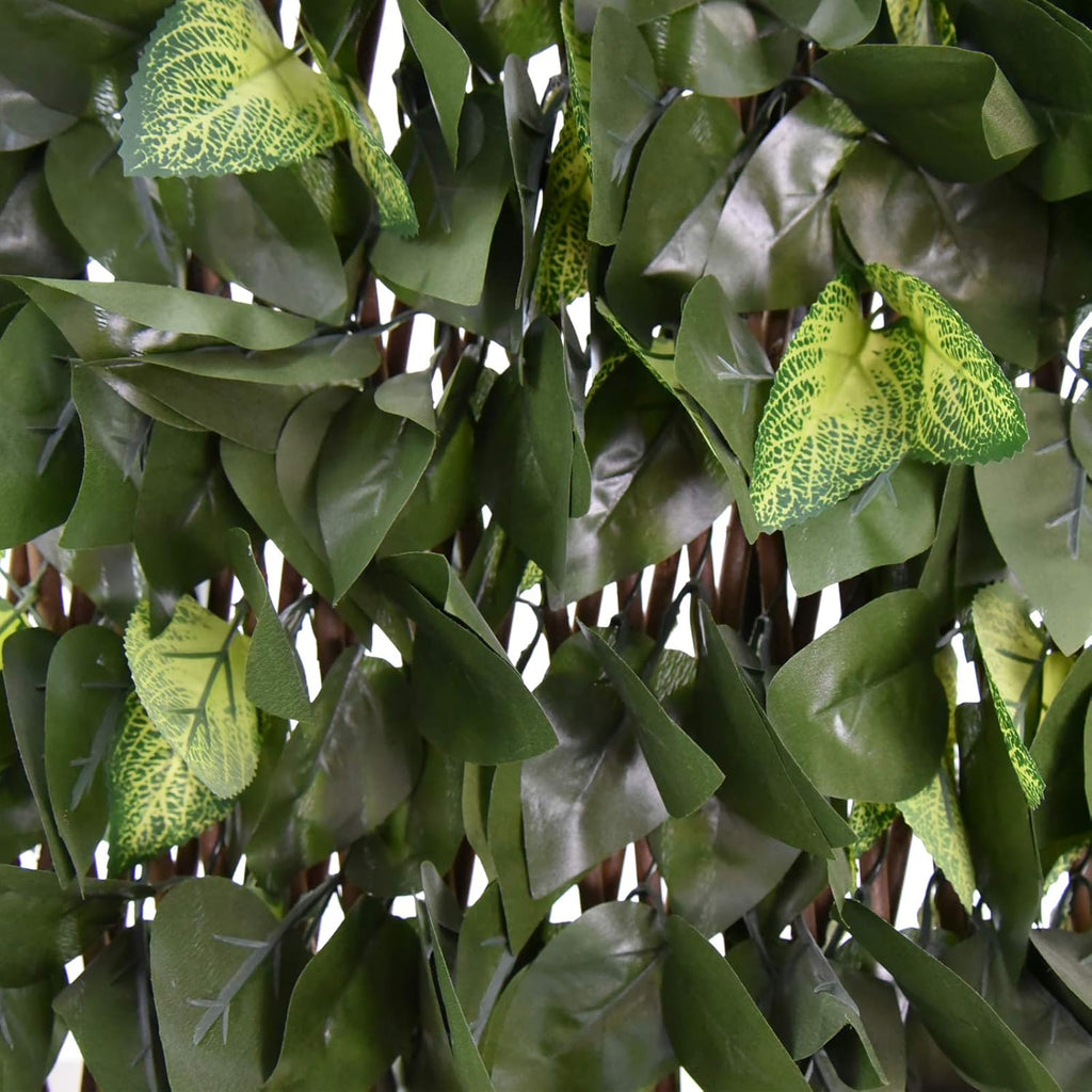 Expandable Fence Privacy Screen for Balcony Patio Outdoor,Decorative Faux Ivy Fencing Panel,Artificial Hedges (Single Sided Leaves)…