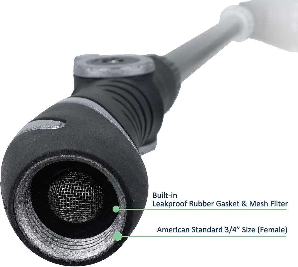 Thumb Control Watering Wand with Rotating Head Heavy Duty 22 Inch Ergonomic Sprayer Wand Adjustable Spray Garden Hose Nozzles Hanging Basket Wand with Flow Control, No Assembly Required Wand