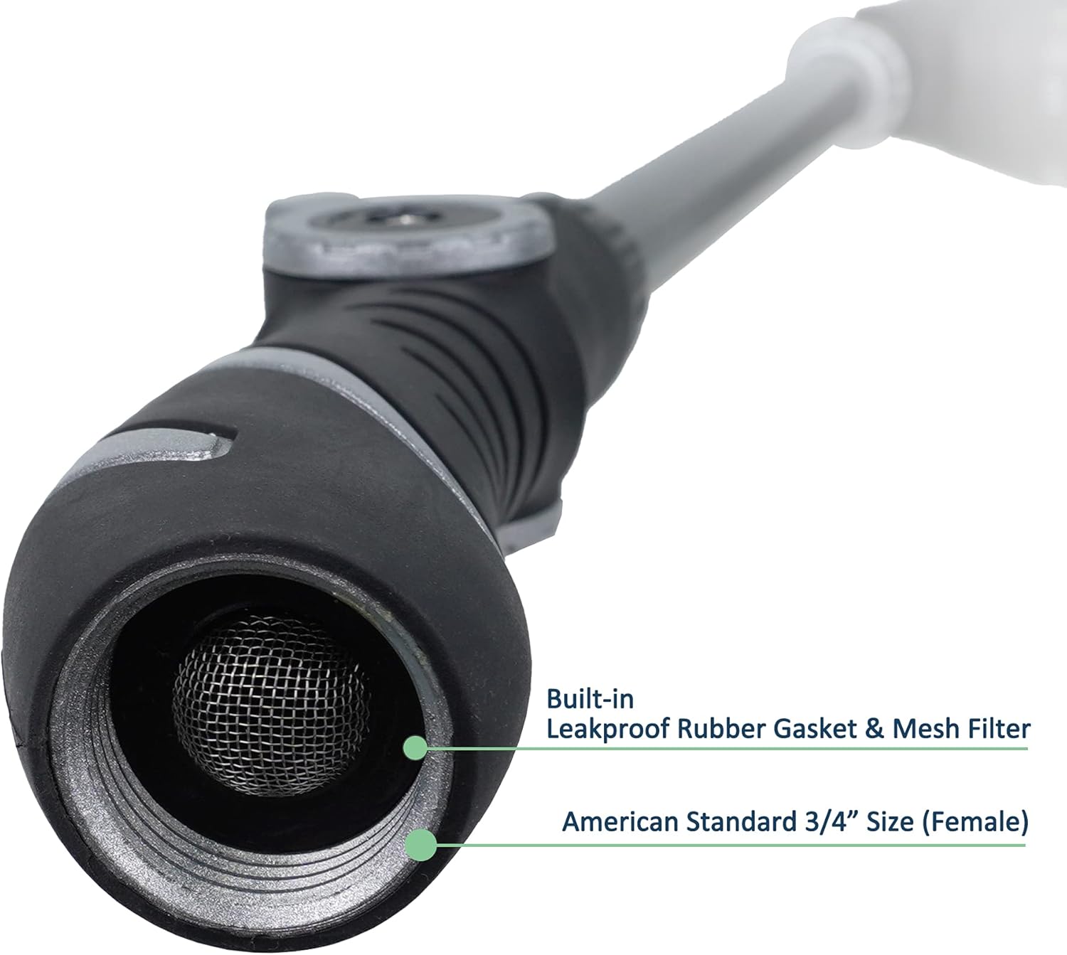 Thumb Control Watering Wand with Rotating Head Heavy Duty 22 Inch Ergonomic Sprayer Wand Adjustable Spray Garden Hose Nozzles Hanging Basket Wand with Flow Control, No Assembly Required Wand