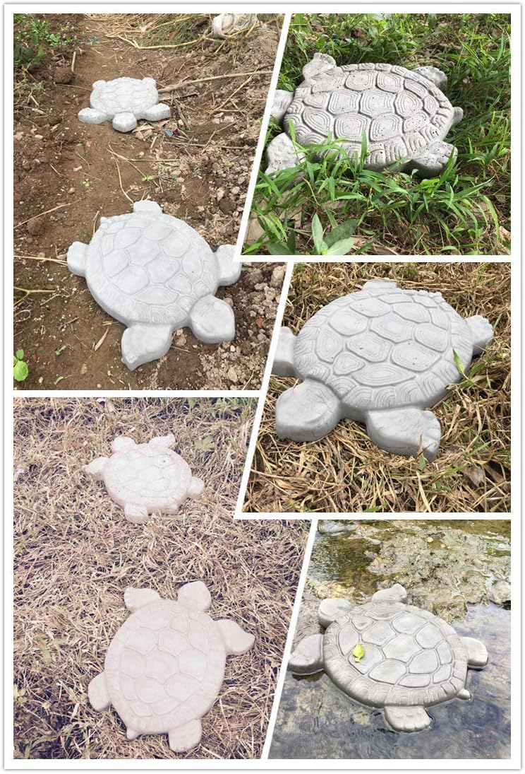 Turtle Shape Stepping Stone Mold, Tortoise Concrete Cement Mould Walk Maker, DIY Personalized Manual Garden Lawn Pathmate Paving Pavement Paver