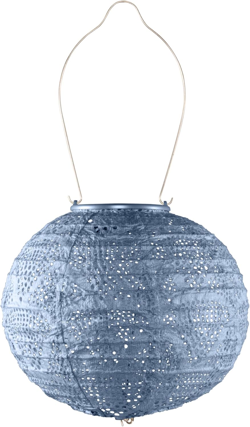 Allsop Home Garden 32026 Soji Stella Globe 8-in. Tyvek Solar Lantern (Metallic Blue)