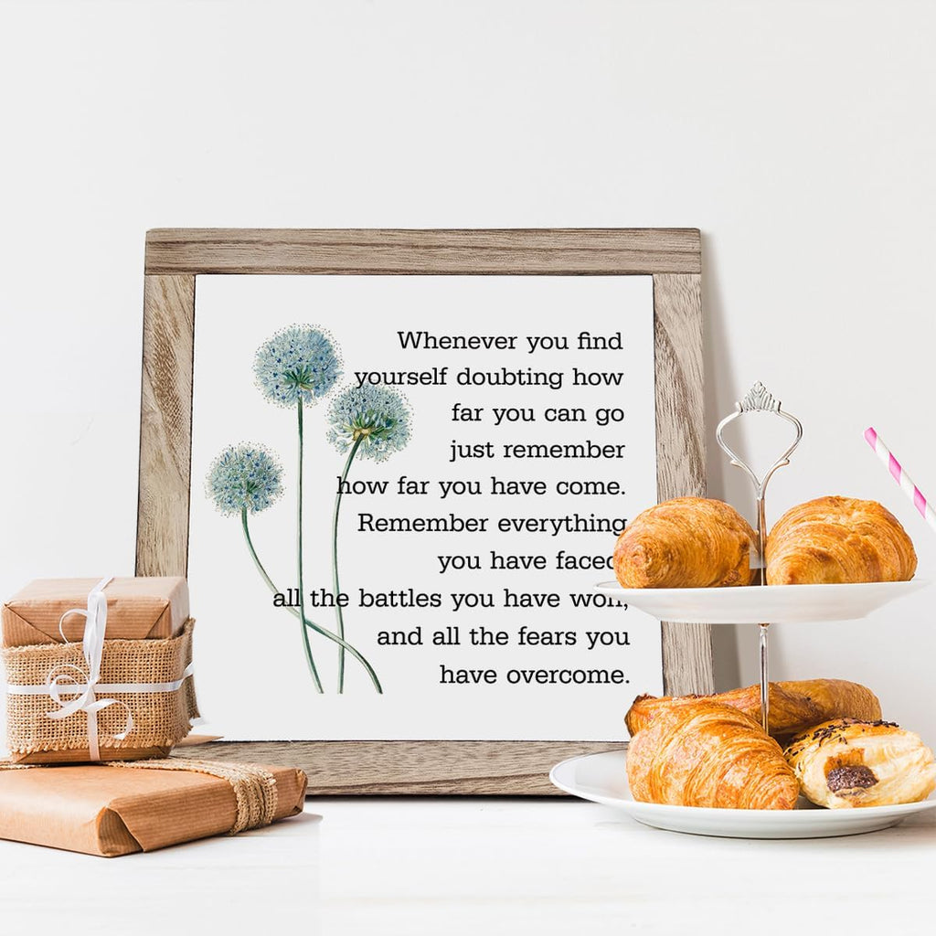 Inspirational Quote Wood Plaque Sign, Inspirational Wall Décor, Be Brave Sign, Whenever You Find Yourself... Boho Office Décor, Motivational Desk Décor, Quotes Wall Décor, Inspirational Gift 7.9inch