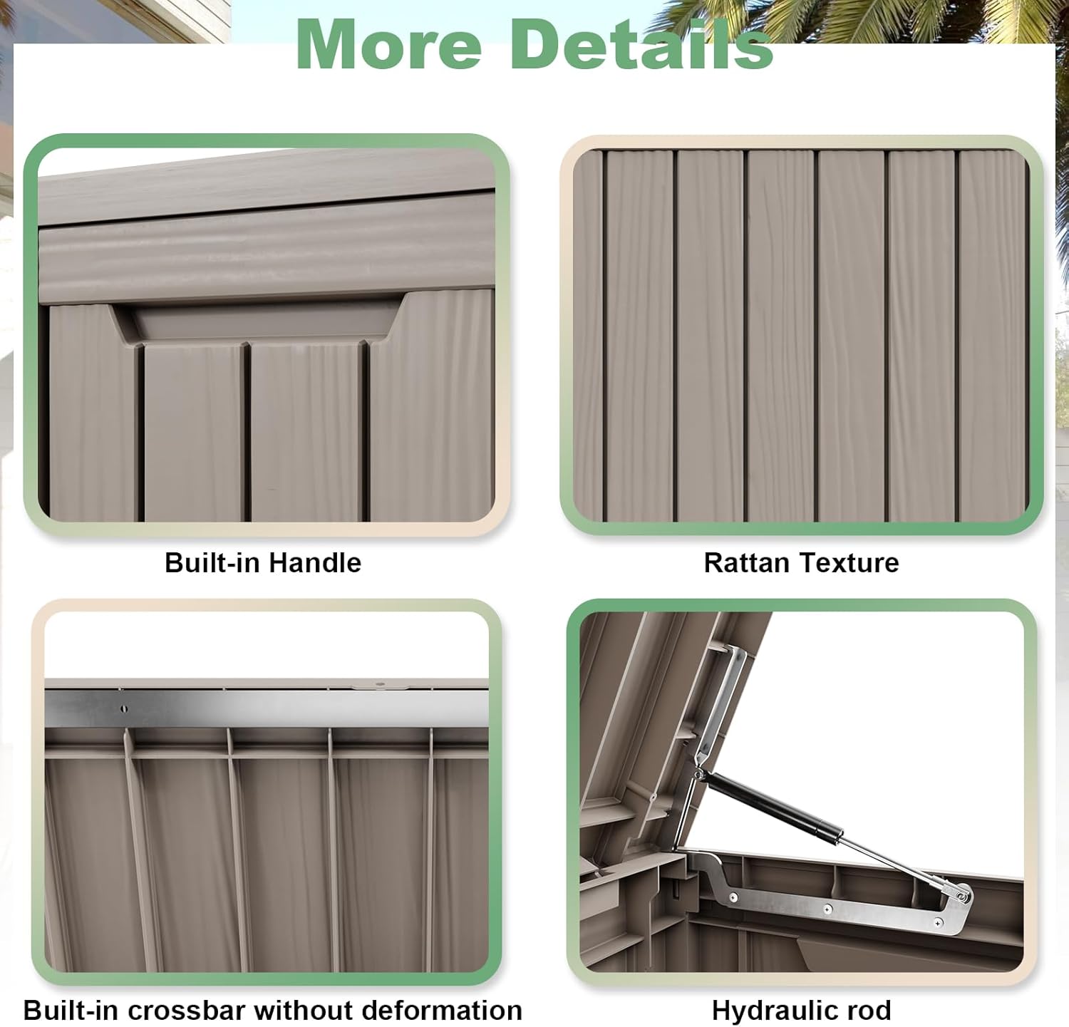 DRATO 80 Gallon Large Deck Box, Outdoor Storage Box for Patio Furniture, Patio Cushions, Gardening Tools, Pool Supplies 480lbs Weight Capacity,Waterproof Resin Storage Boxes