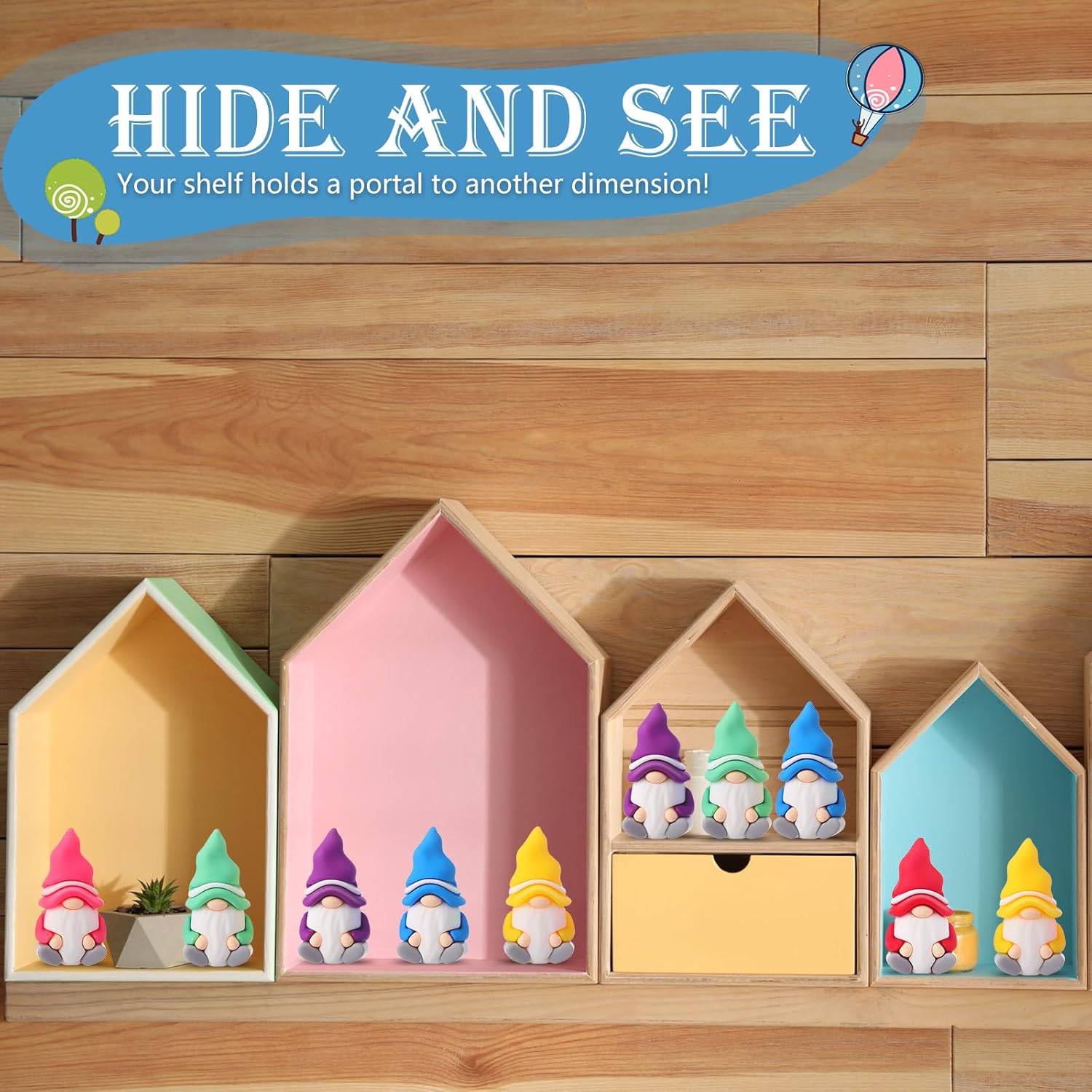 30 Pcs Mini Gnomes Figurines Tiny Fairy Resin Gnomes Statue Garden Bulk for Goody Bag Stuffers Filler Party Favors Gifts Decor Dwarf Statues Garden Dollhouse Micro Landscape Accessories