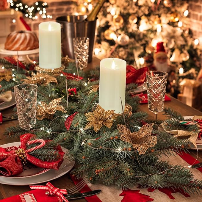 Tappovaly Flameless Flickering Battery Operated Candles 2pack Real Wax Pillar LED Candles with 10-Key Remote Control and 24 Hours Timer for Wedding, Party, Home Decoration (Ivory)