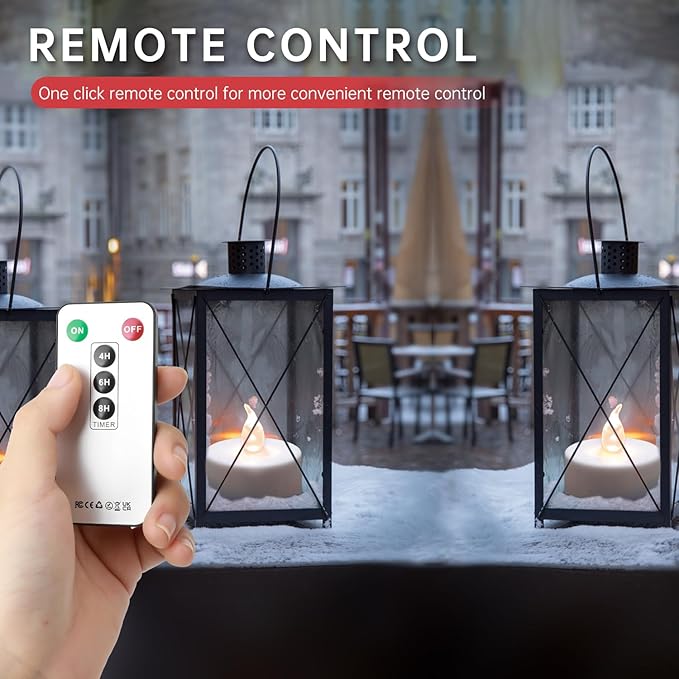 Tea Light Remote Control Candle,Flickering Flameless LED Candle,Long Lasting 400+Hours,Battery Operated with Timer for Home Decoration Seasonal &Festival Celebration WarmWhite (12pcs)