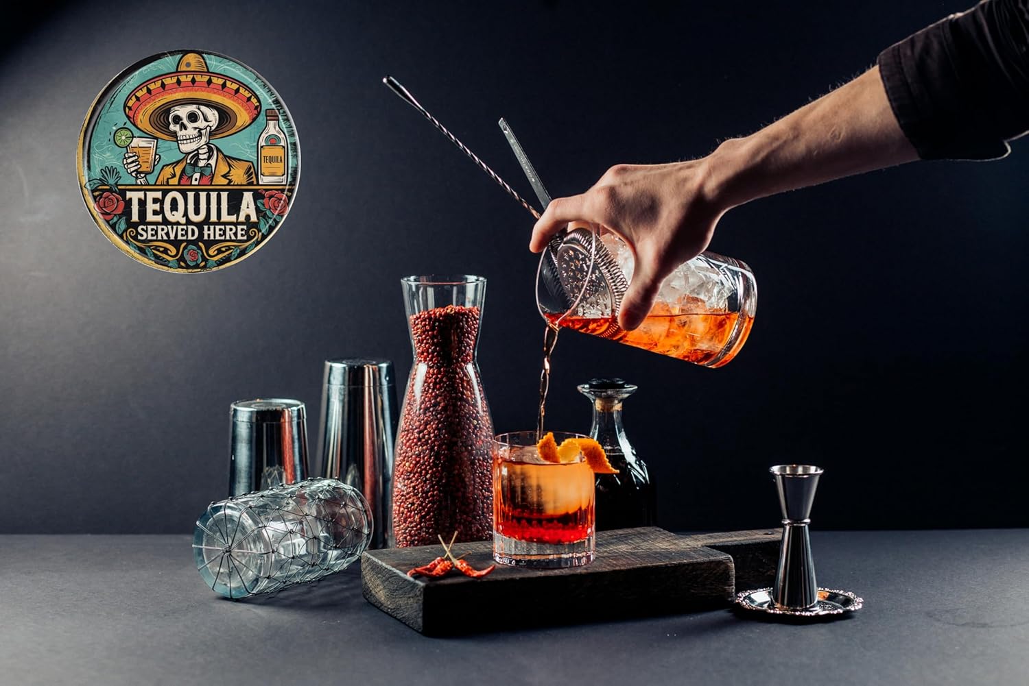 Skull Decor Vintage Round Metal Sign Wall Art Ideal for Bedrooms Living Rooms Bars Cafes Garages Gift for Friends and Family 8x8 In