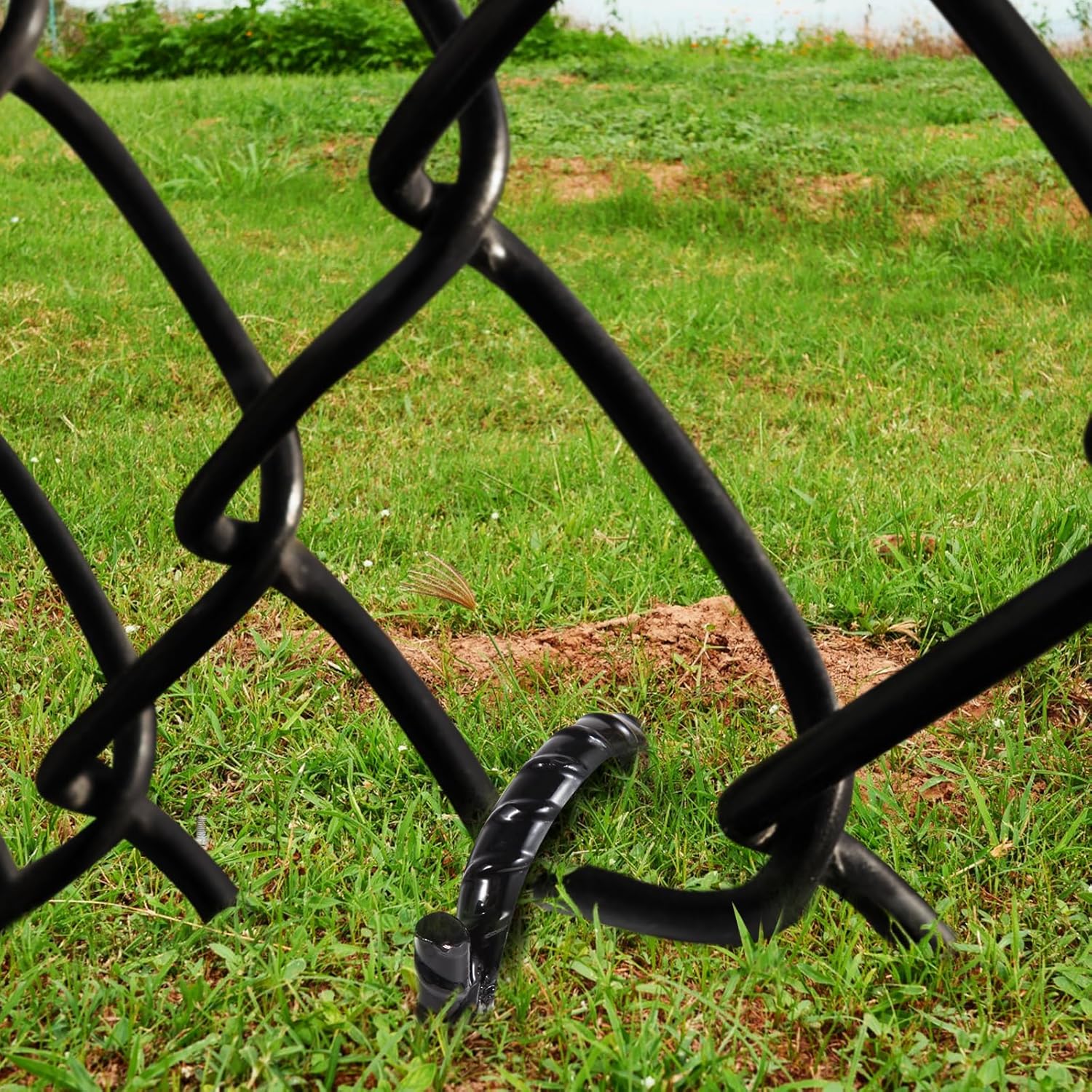 10pcs Threaded Steel bar Stakes/Ground Stakes/Outdoor Fence Ground Stakes.New J Hook Heavy-Duty rebar Metal Stakes ，Proof Coated Steel Ground Stakes with Chisel Point End.